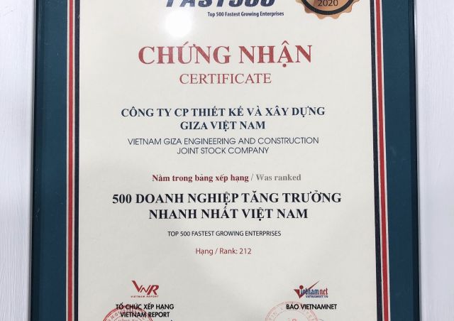 Top 500 Doanh nghiệp Tư nhân tăng trưởng nhanh nhất Việt Nam