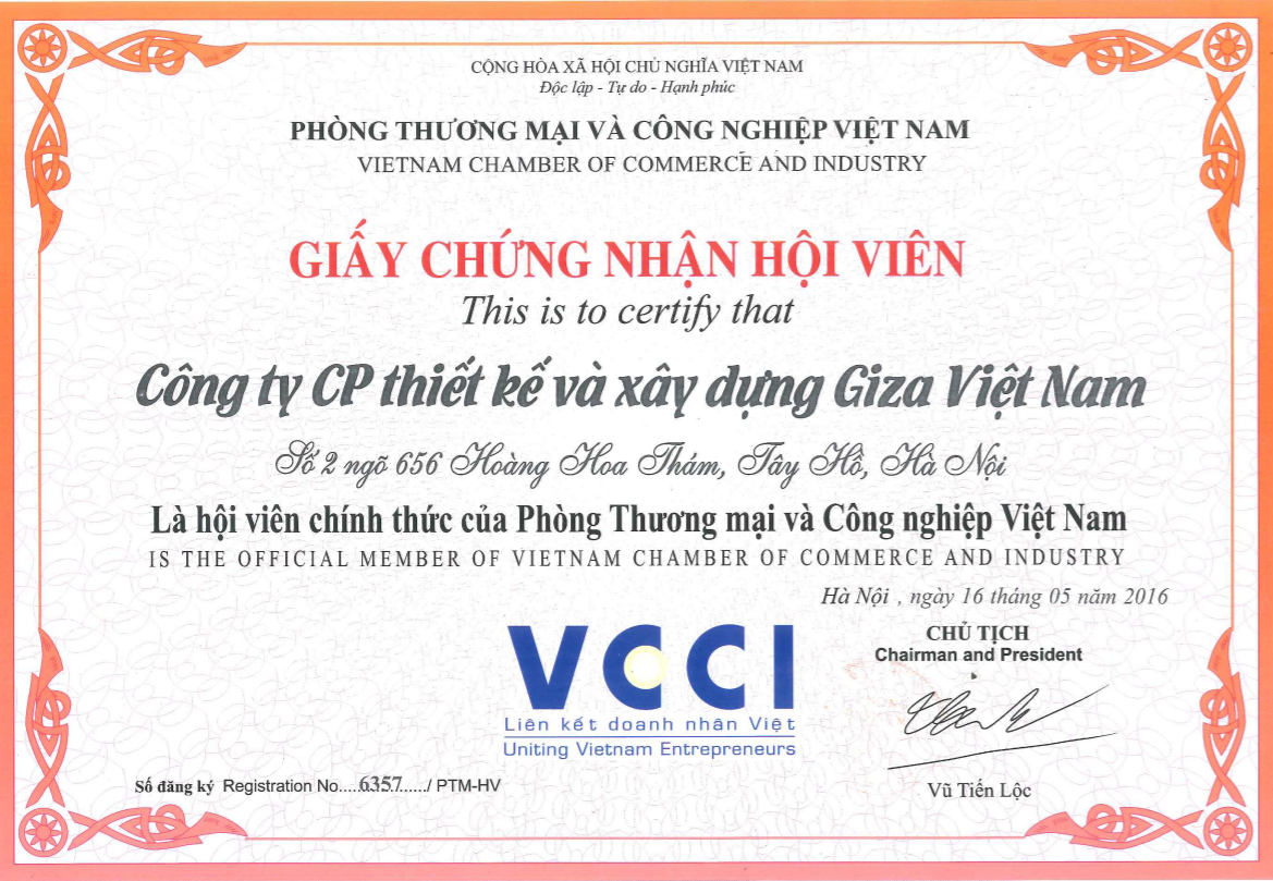 30. Giấy chứng nhận thành viên vcci